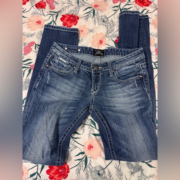 ReRock for Express Stitched Skinny Jean Vintage EUC - Picture 5 of 10